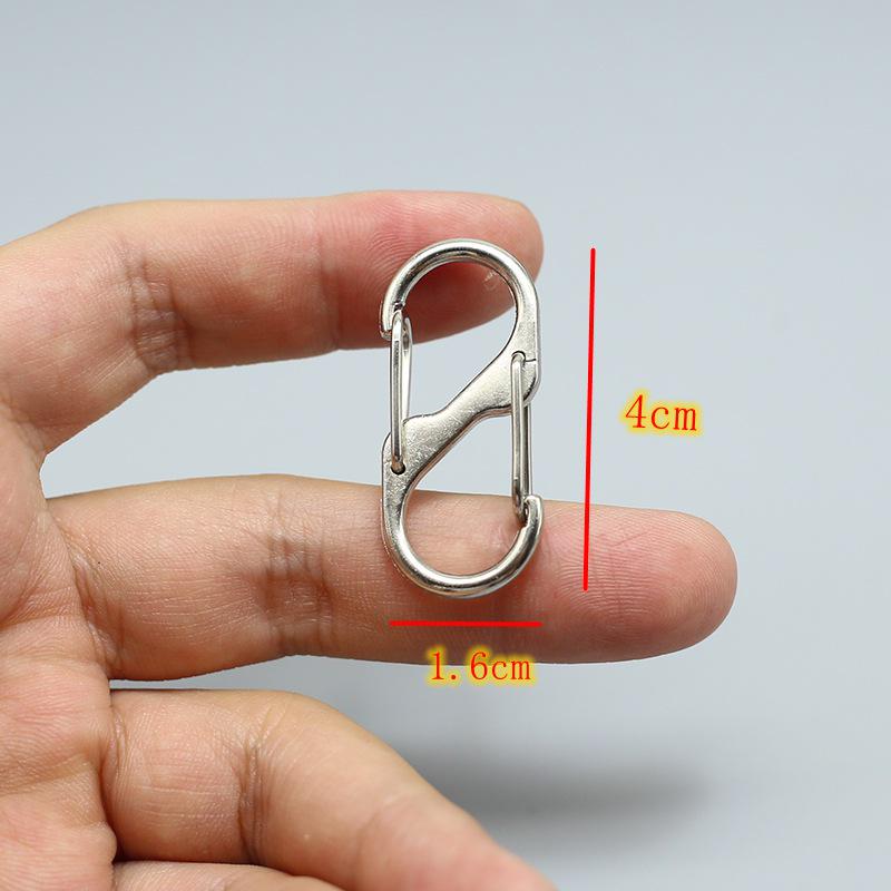 Alloy Figure-8 Carabiner Keychain: Multi-functional Backpack Hook & S-Buckle Connector