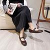 Soft Leather Round Toe Mary Jane Low Heel Shoes - Versatile, Comfortable, Non-Rubbing Women's Footwear for Daily Commute