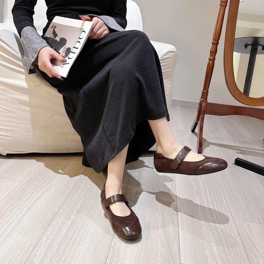 Soft Leather Round Toe Mary Jane Low Heel Shoes - Versatile, Comfortable, Non-Rubbing Women's Footwear for Daily Commute