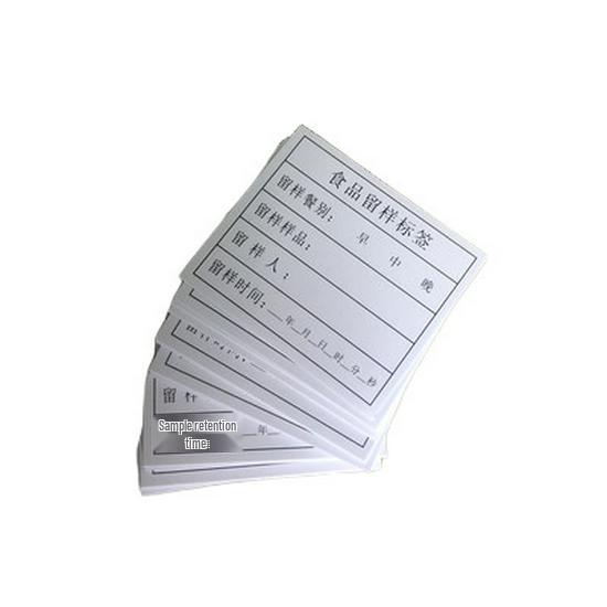 Self-Adhesive Food Sample Retention Label for School Canteens