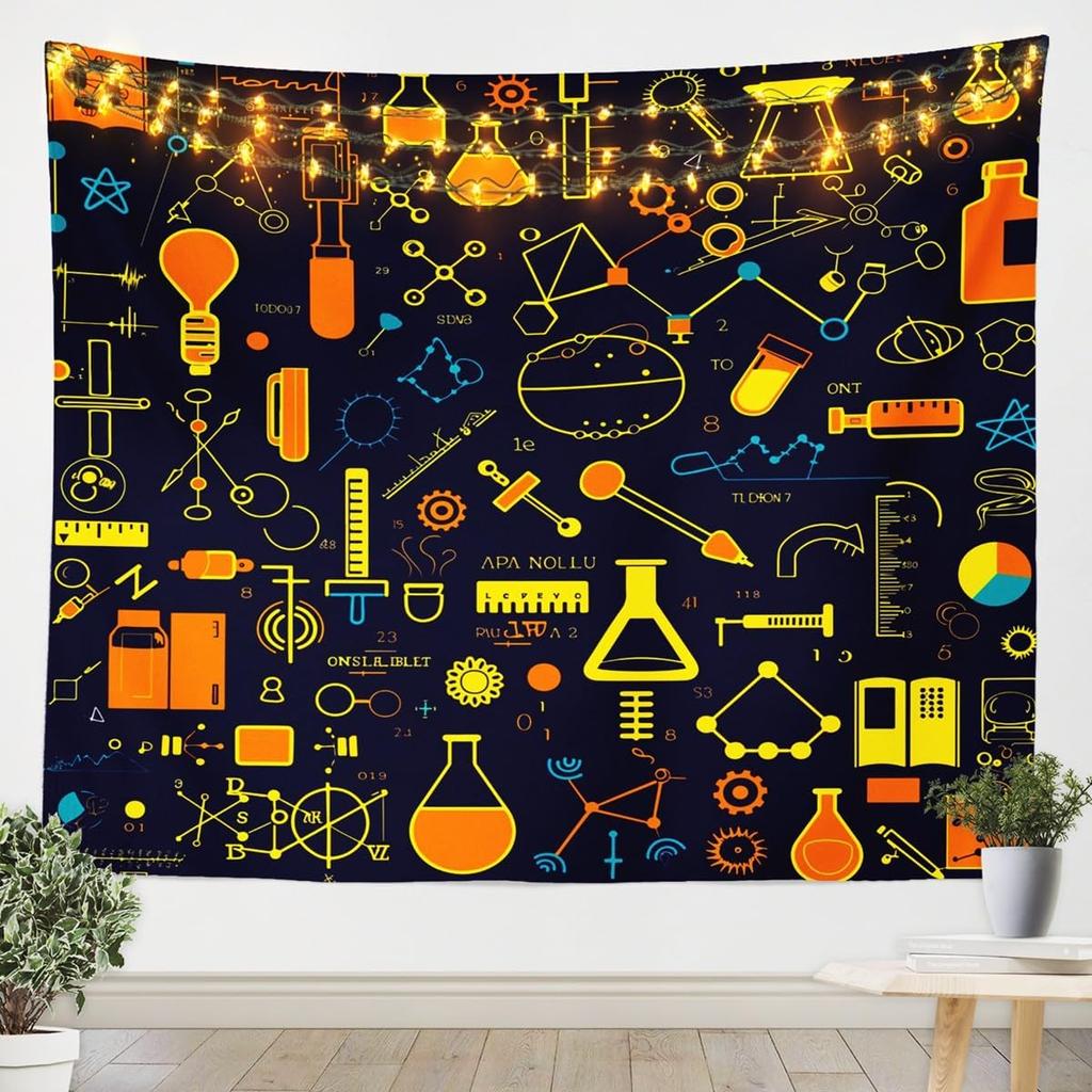 School Supplies Tapestries Drawing Board Paintbrush Wall Hangings Art,Students School Study Tapestry Fine Arts.Themed Wall Art