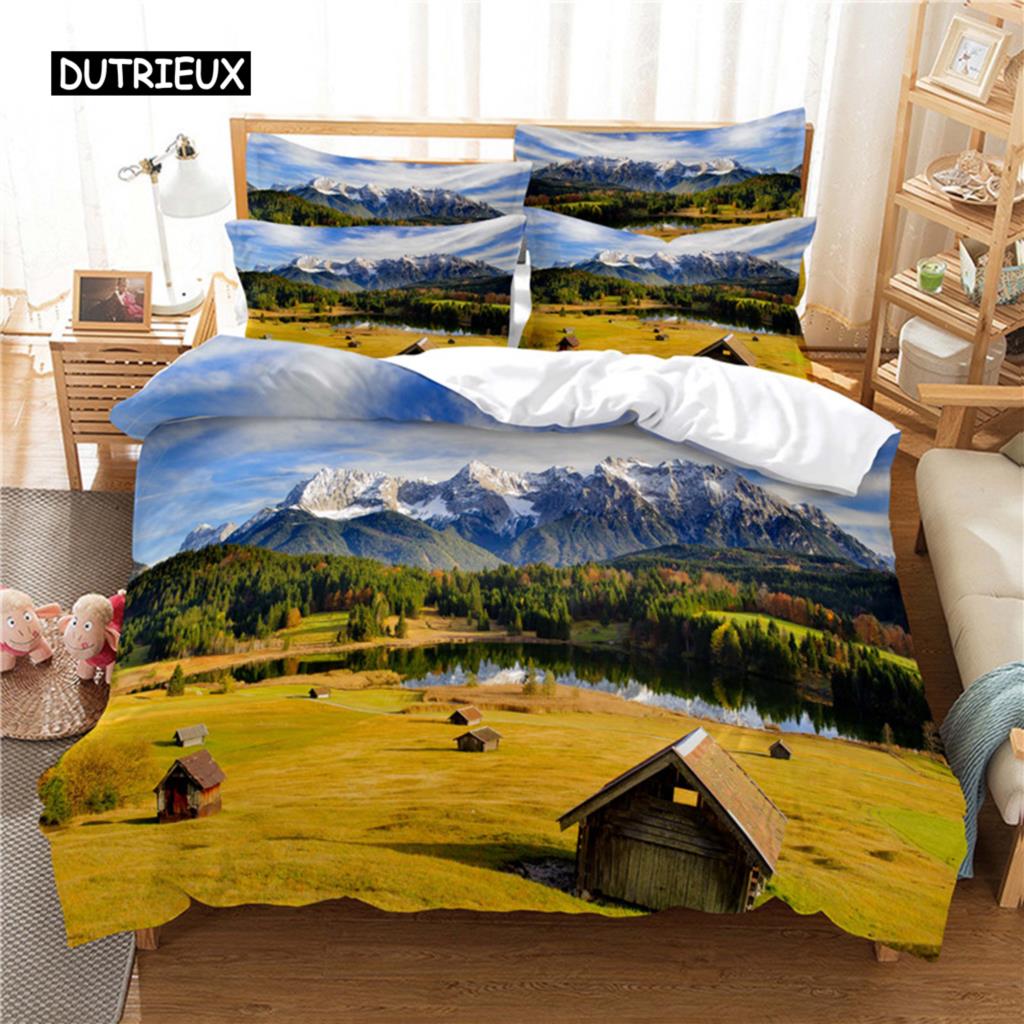 Beautiful  Scenery Bedding Set Duvet Cover Set 3D Bedding Digital Printing Bed Linen Queen Size Bedding Set