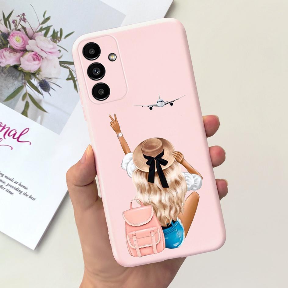 For Samsung A14 5G 2023 Case Lovely Yellow Duck Cat Cartoon Funda For Samsung Galaxy A14 SM-A145F SM-A146B Phone Cover A 14 Etui