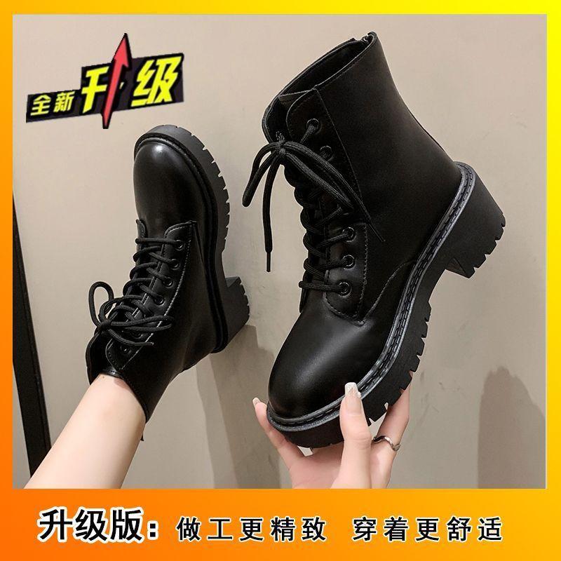 Thin thick-soled trendy British heightening casual short boots summer 2025 new Martin boots single boots women