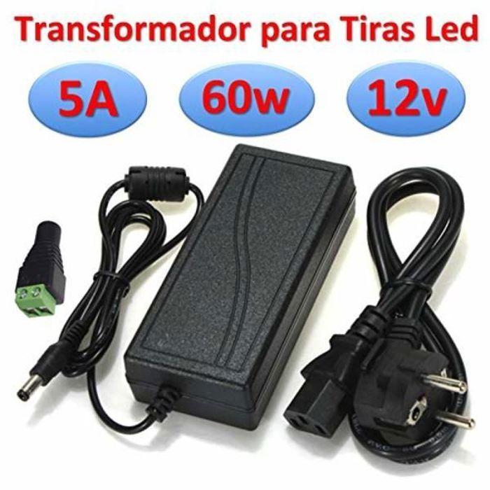 Transformateur DC Alimentation - Ahorraluz - 12V5A - 60W - Noir - Utilisation Intérieure