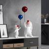 Rabbit Luxury Dual-Sided Balloon Ornaments for TV Cabinet & Living Room