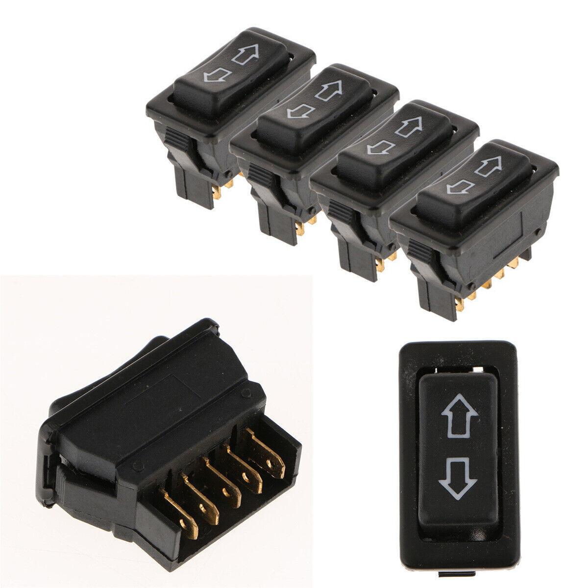 8 шт. Универсальные автомобильные переключатели-качельки для блокировки дверей и стеклоподъемников, 5-контактные, замена
