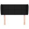 Tête de lit - Maison Exclusive - Avec oreilles - Tissu noir durable et respirant - Hauteur réglable 78/88 cm