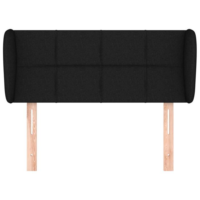 Tête de lit - Maison Exclusive - Avec oreilles - Tissu noir durable et respirant - Hauteur réglable 78/88 cm