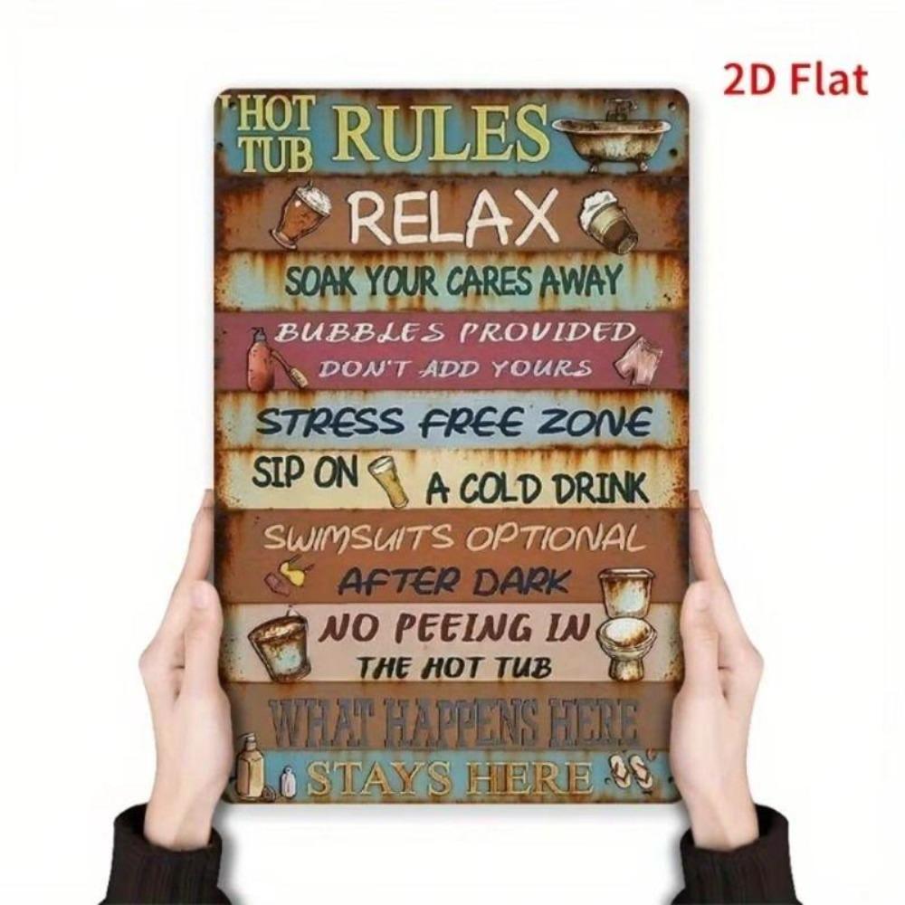 Retro Metal Tin Sign 20x30cm for Home Living Room Balcony Wall Decor
