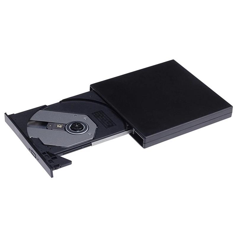 USB 2.0 External DVD Player CD Drive Mp3 Music Movies Portable Reader for Windows 7/ 8/ 10 Laptop Desktop PC Computer