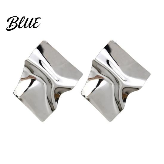 Comfortable Stud Earrings 1 Pair Geometric Irregular Design Metal Shape