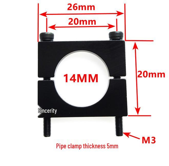 Double Hole Aluminum Alloy Tube Clamp - Air Line Panel Bracket for 1/4, 3/8, 1/2 Inch