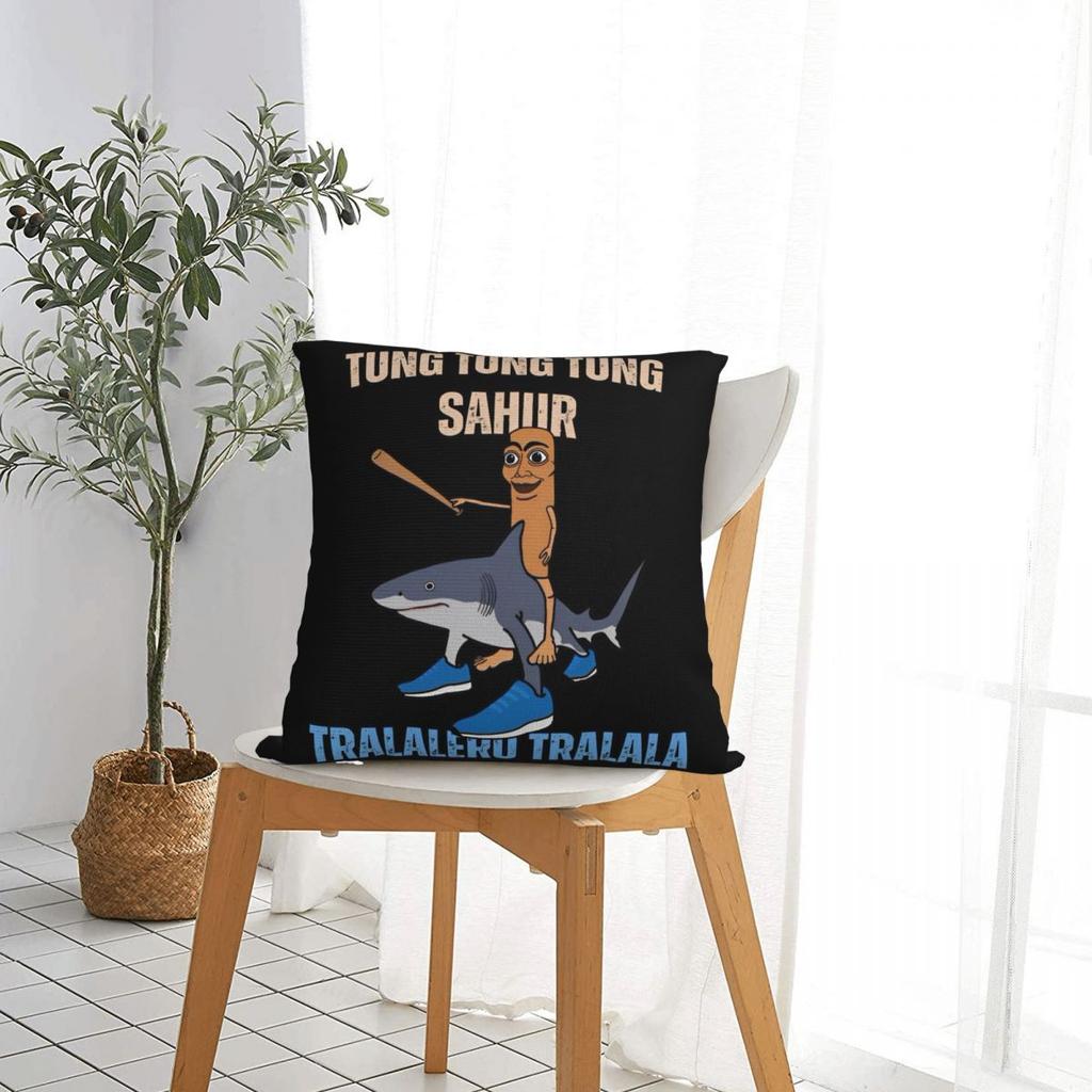 Brr Brr Patapim Tree Monkey Throw Pillow Cover Polyester Decorative Pillow Italian Brainrot Meme Funny Pillowcover Home Decor