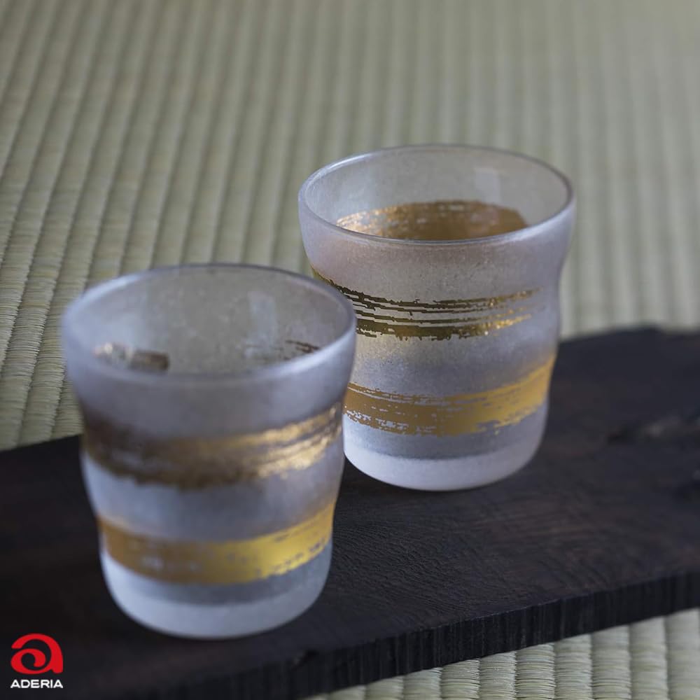 Aderia Premium Nippon Geschmack Goldfisch Feuerwerk 345ml Felsen Gemacht in Geschenk Ein Whiskeyglas perfekt für die Feier des 60. und anderer besonderer Anlässe Glas, Japan,
