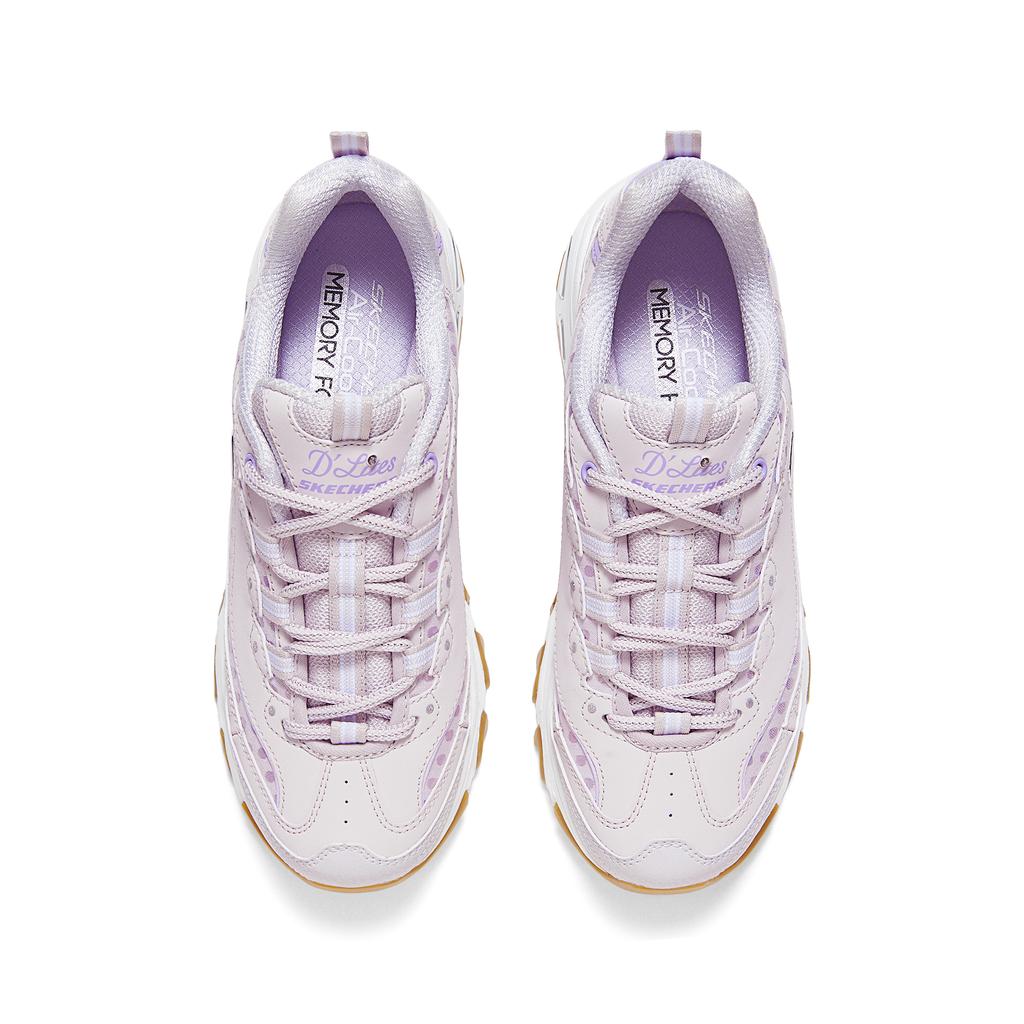 Skechers DLites Baskets de Course Tendance Basses pour Femmes Rose Violet 150547-LAV