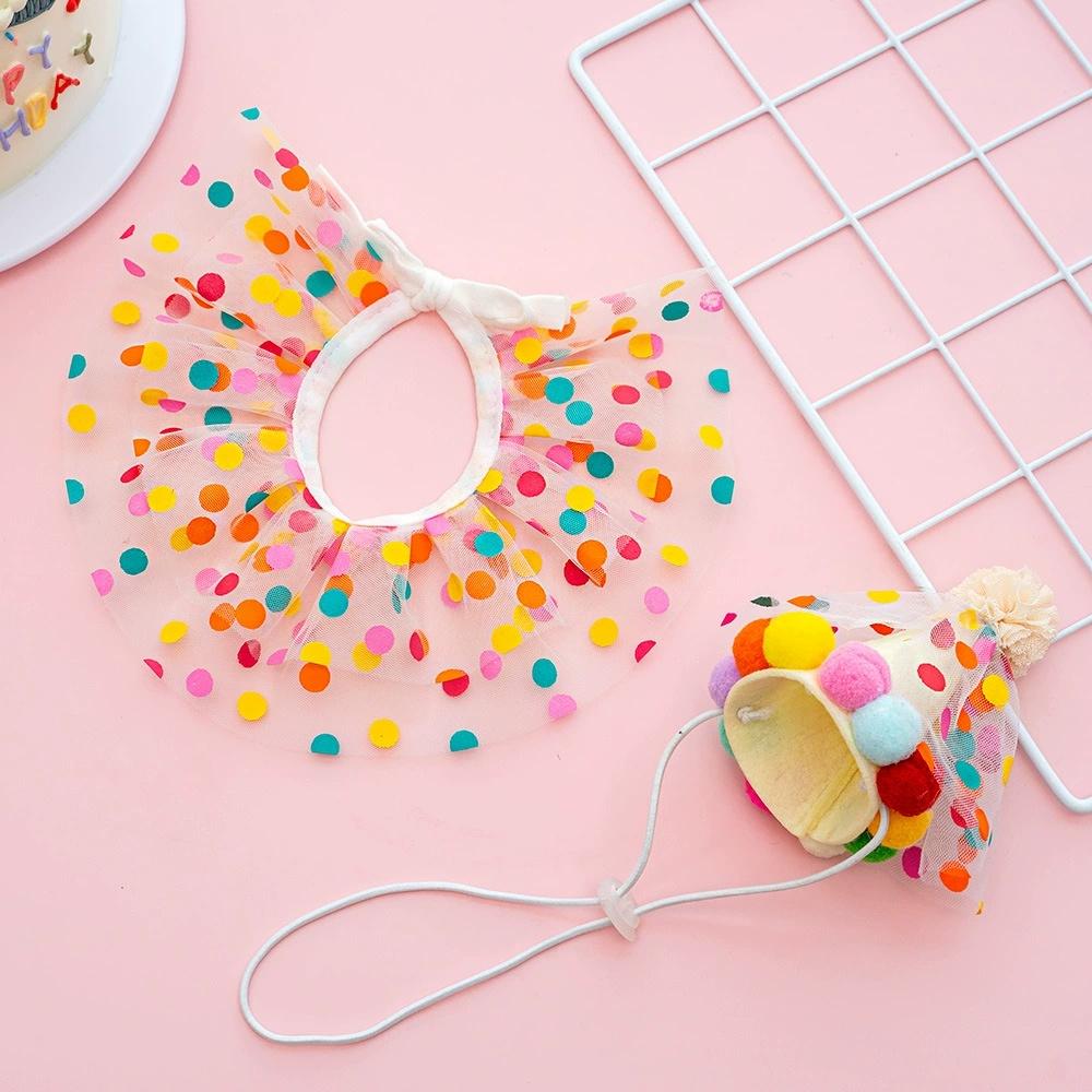 Pet Birthday Party Costume Set For Small Cat Dog