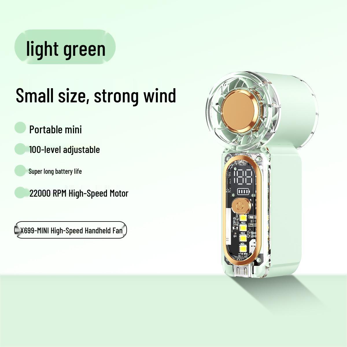 X699 Mini High-Speed Portable Rechargeable Pocket Fan with Large Airflow 35.5*26.5*90