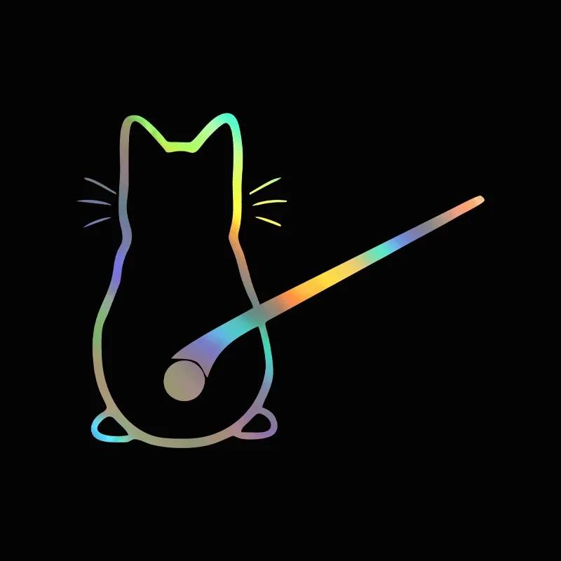 Funny Moving Cat Tail Stickers Art Design Car Rear Window Vinyl Declas Creative Vehicle Windshield Cute Animal Decoration