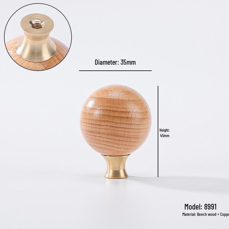 Solid Wood Cartoon Drawer Pull Knob for Children's Room