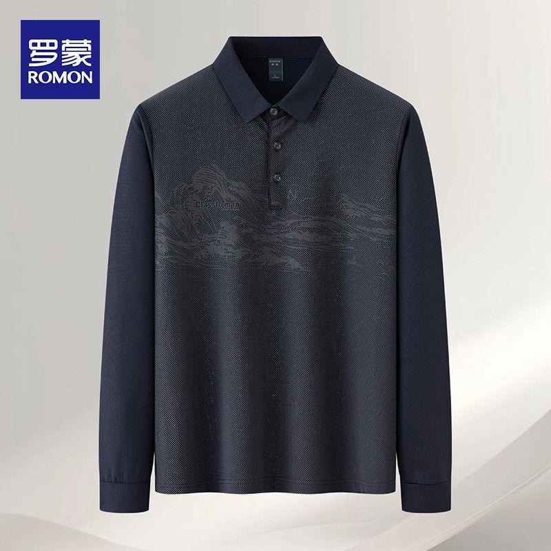 Luo Meng Men s National Style Landscape Brushed Long Sleeve T-Shirt 2XL