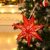 Weihnachtlicher Papierstern Anhänger Frohe Weihnachten Dekorationen für Zuhause 2026 Navidad Weihnachtsbaum Hängende Lampenschirme Schmuck Neujahr