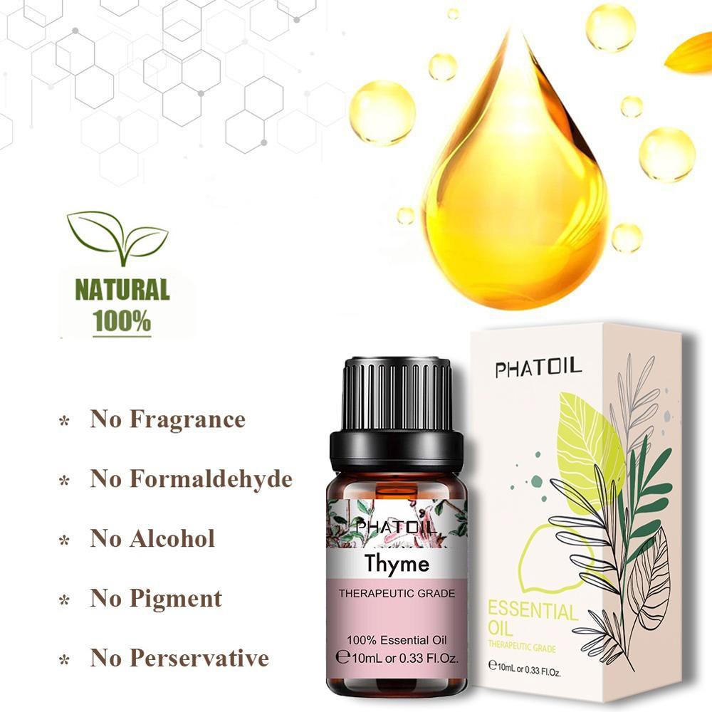 PHATOIL 10/20/30ML Thyme Essential Oil Diffuser for Spa Massage Humidifiers Home Car Office Air Purifier Aromatherapy Diffusers Oil