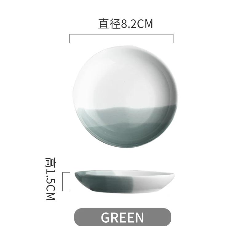 European Ceramic Saucer Sauce Plate Dessert Side Dish Kitchen Tableware Restaurant Utensils Soy  Dish