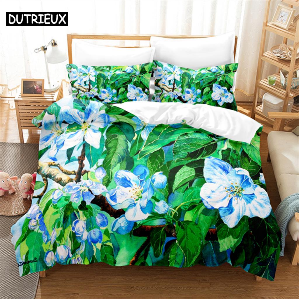 Lavender Queen Bedding Set Rose Duvet Cover Kids Bedroom Bed Set Comforter Cover Set King Size Duvet Cover Set Bedding Sets