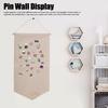 Canvas Brooch Pin Display Holder Beige Jewelry Storage Rack Wall Hanging Jewelry Organizer  Closet