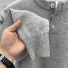 Men's High Gram Weight Solid Color Crew Neck Knit Sweater - New 2025 Casual Fashion