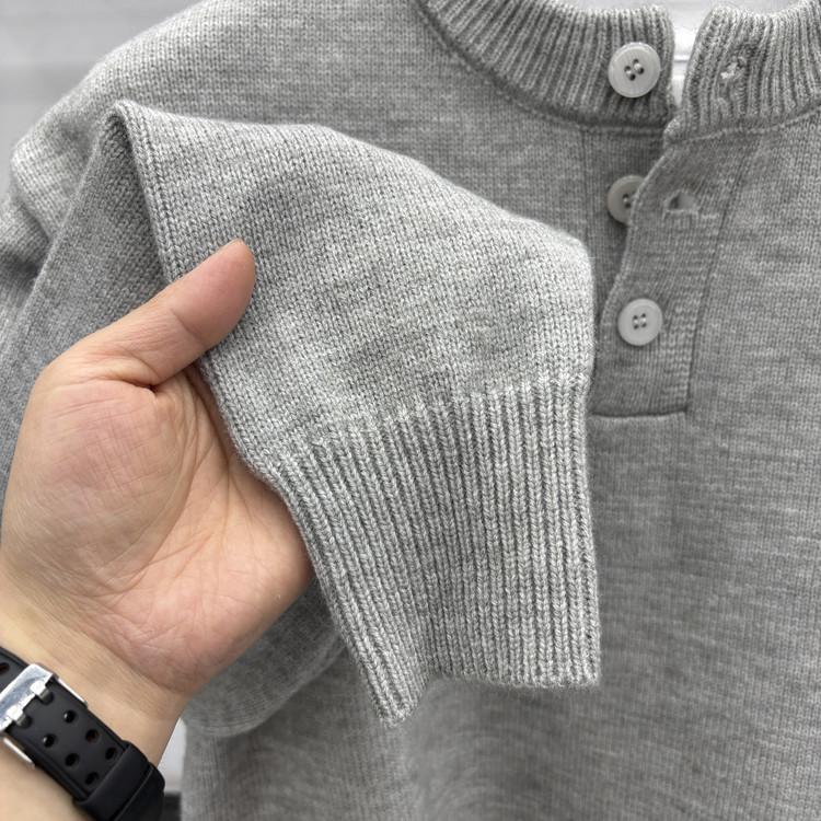 Men's High Gram Weight Solid Color Crew Neck Knit Sweater - New 2025 Casual Fashion