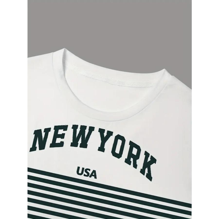 Men Striped T Shirt Tee Shirt Short Sleeve O-Neck TShirt Vintage Casual Large Size T-Shirts Men’s