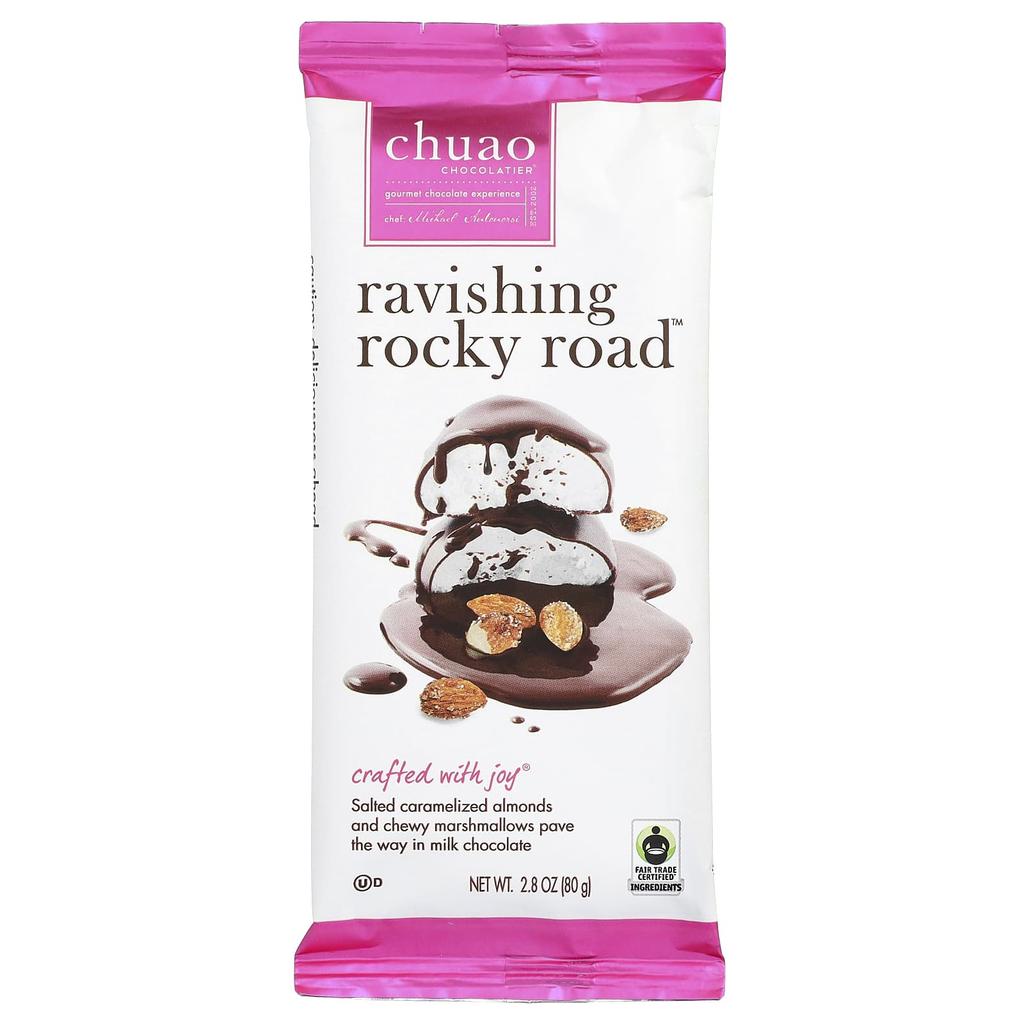 Chuao Chocolatier, Milk Chocolate Bar, Ravishing Rocky Road™, 80g (2.8oz)