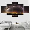 Peinture sur toile Le vaste paysage au clair de lune Art Mural Images 5 Pièces Papiers Peints Modulaires Impression Affiche salon Décoration Intérieure