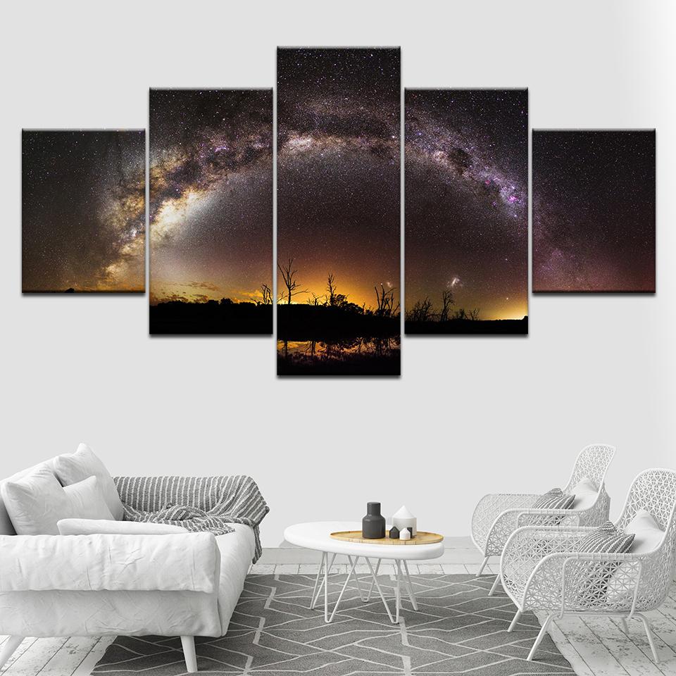 

Canvas Painting The vast moonlight landscape Wall Art Pictures 5 Pieces Modular Wallpapers Poster Print living room Home Decor 20x35 20x45 20x55cm