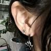 New Gothic Y2K Aesthetic Rivet Earrings Punk Kawaii Cat Paw Hoop Earrings for Women Grunge Jewelry Korean Fashion Cute Earrings
