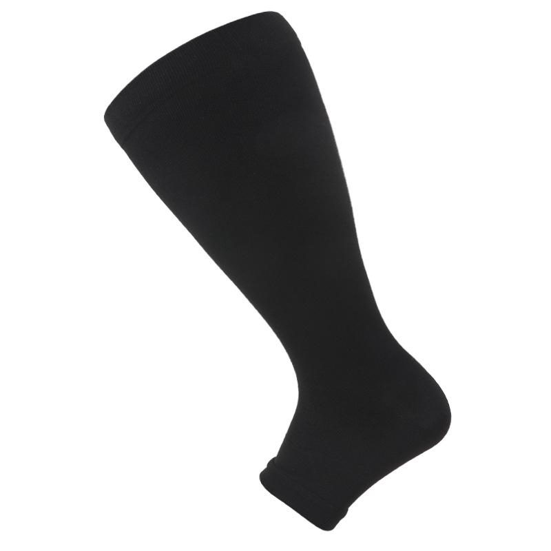 

1Pair 2Xl-7Xl Plus Size Compression Socks Open Toe Compression Women& Men 15-20Mmhg Wide Calf Knee High Toeless Compression Sock 2XL