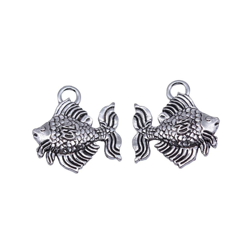 Fisch-Anhänger Vintage Legierung Anhänger Für DIY Schmuck Meeres-Thema Bastelbedarf