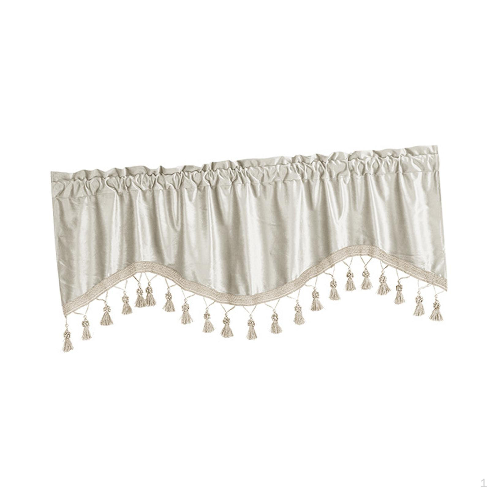 

Изолированный ламбрекен с кулиской для дома и общежития, короткий декор кухонного окна белый