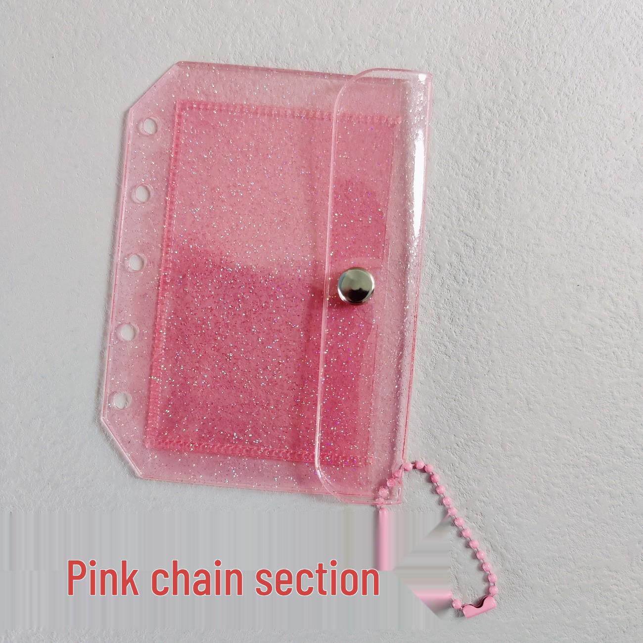 Korean Transparent Glitter M5 Binder Card and Coin Holder