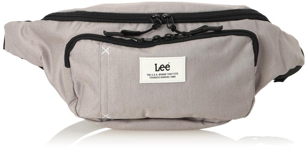 Lee Polyester Waist and Body sonic+ (Denim-Style) Water-Repellent 2-Way Bag, Gray, 320-1333, 320-1333-11