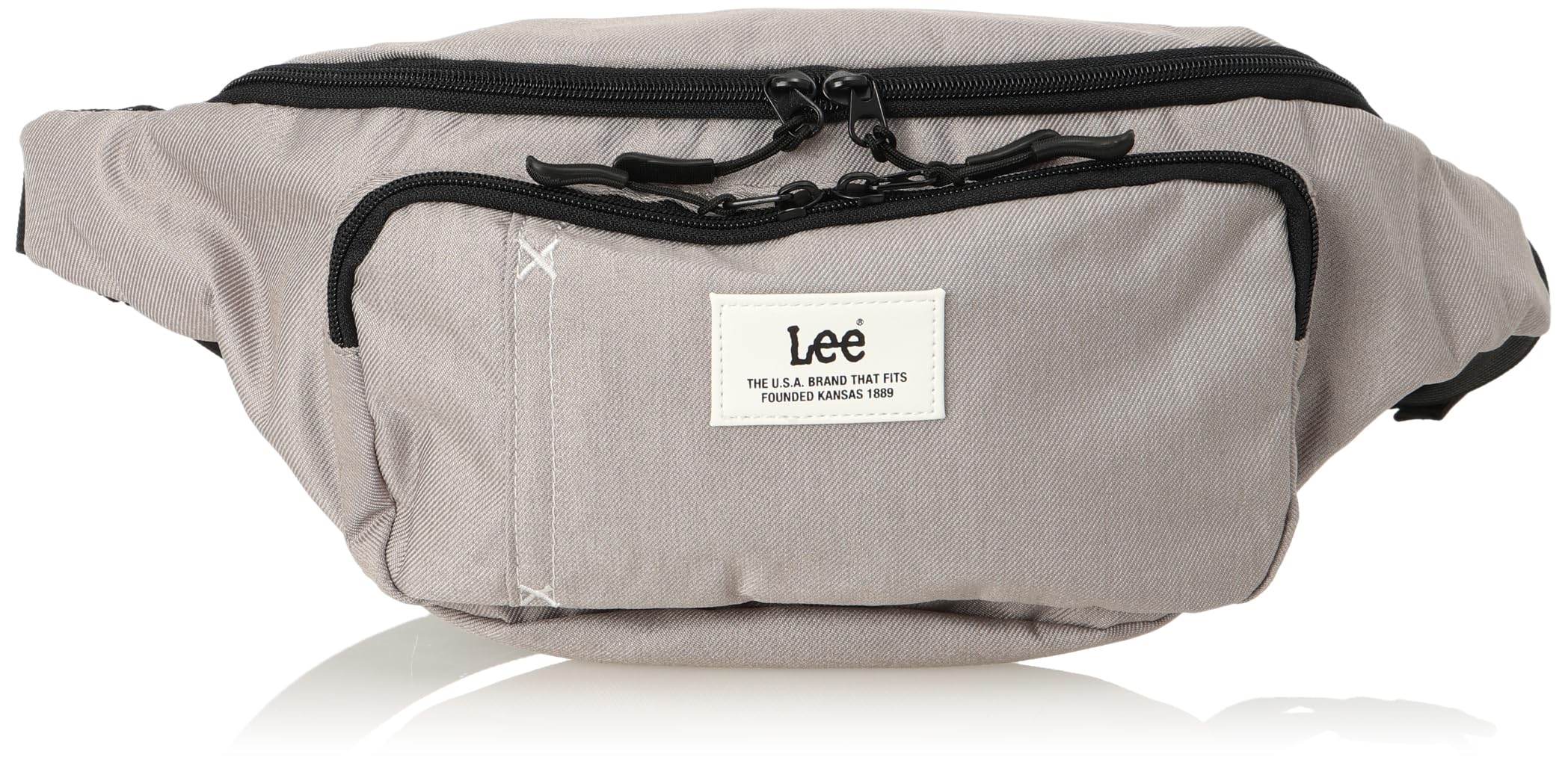 

LEE sonic+ waist body bag, polyester (denim-like), water-repellent finish, grey, 320-1333