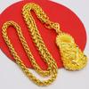 Gold Plated Necklace For Women Men Guanyin Dragon Pendant Necklace Jewelry Gift