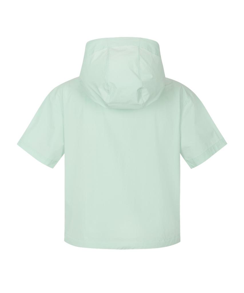 DISCOVERY EXPEDITION Women'S Freshvent Lightweight Woven Training Short Sleeve Hooded Anorak (L/Mint)