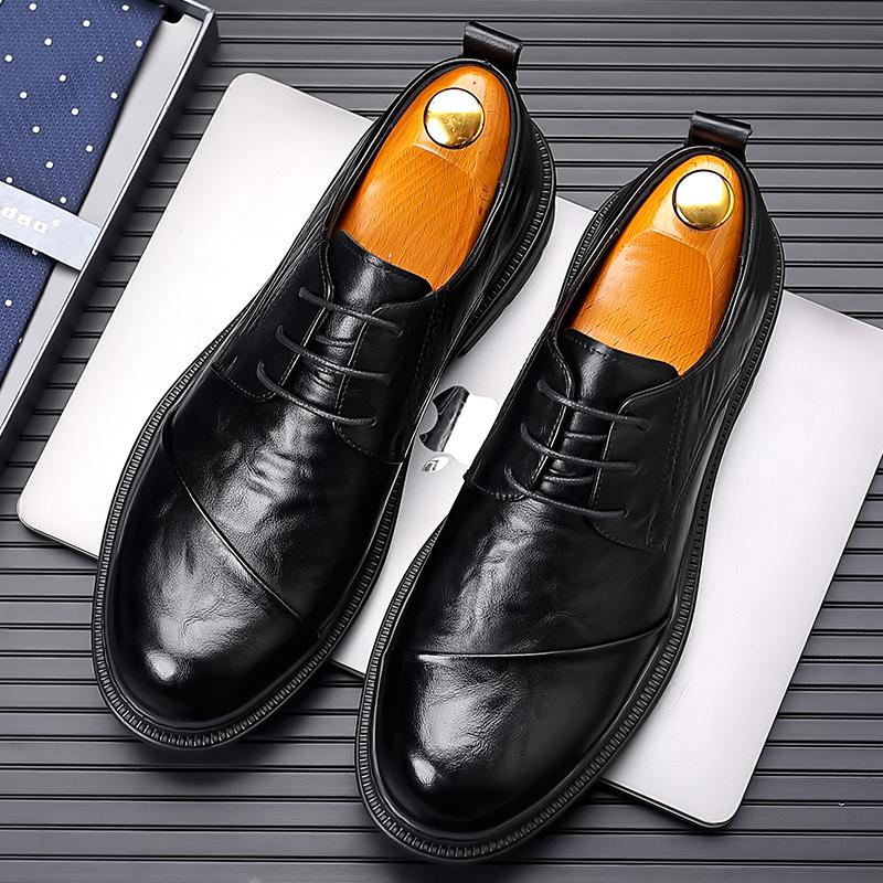 Fashion Platform Men Shoes Luxury Brand High Quality Oxford Shoes Men‘s Casual Lace Up Dress Shoes Loafers Shoes Moccasins Office Shoes