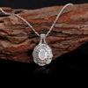 Precious Light luxury gemstone Natural opal October Birthstone Ring Earrings Necklace Set 925 silver fine jewelry gift for women
