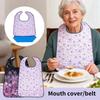 Adult Bib 2 Pieces Double Layer Bibs For Eating Waterproof Washable Reusable Apron For Elderly Care Rehabilitation Eating Food
