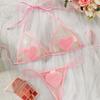 New Valentine's Day Multi-color Erotic Underwear Sexy Mesh Perspective Love Suspender Temptation Thong