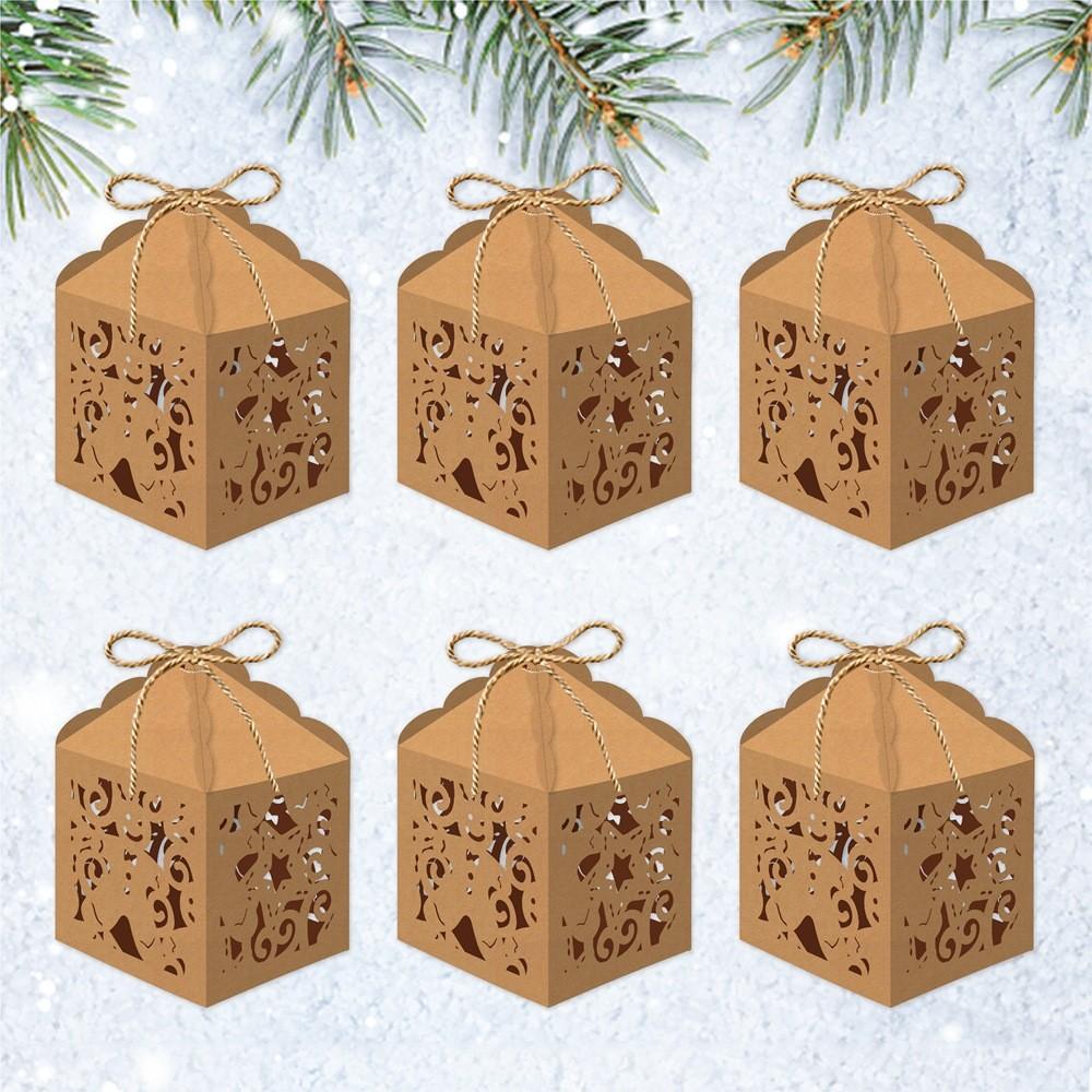 Hollow Decorative Christmas Gift Box For Festival And Party Packaging Candy